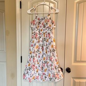 Janie and Floral Maxi Dress with Pink & Yellow Flowers. Size 12.
